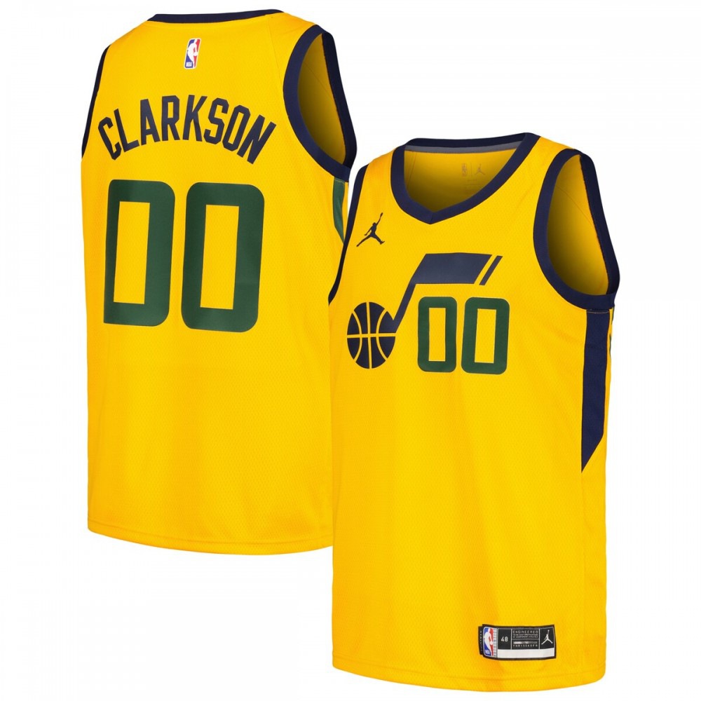 Jordan Clarkson Utah Jazz Jordan Brand Swingman Player Jersey - Statement Edition - Yellow-Pro Kit Vault | Brand New 26/27 Sports Jerseys